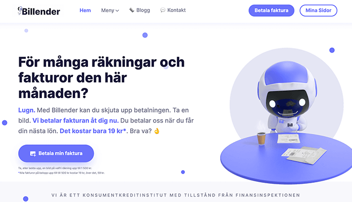 Få hjälp av Billender att betala dina räkningar