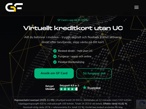 GF Card webbsida