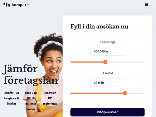 Kompar webbsida