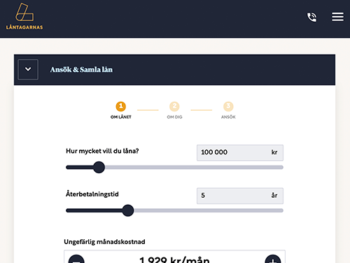 Låntagarnas webbsida