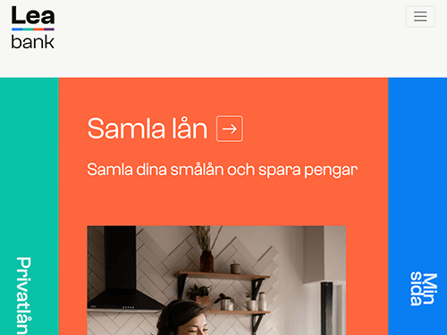 Lea Bank webbsida