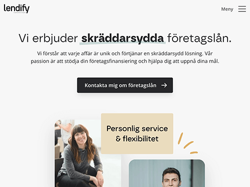 Lendify webbsida