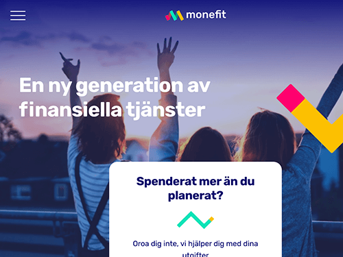 Monefit webbsida