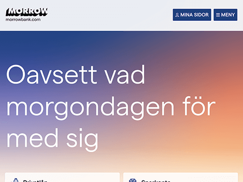 Morrow Bank webbsida