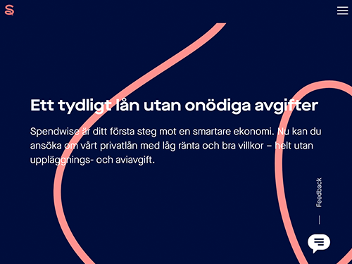 Spendwise webbsida