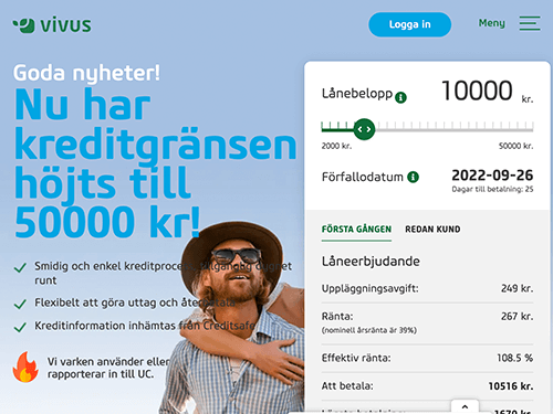 Vivus webbsida